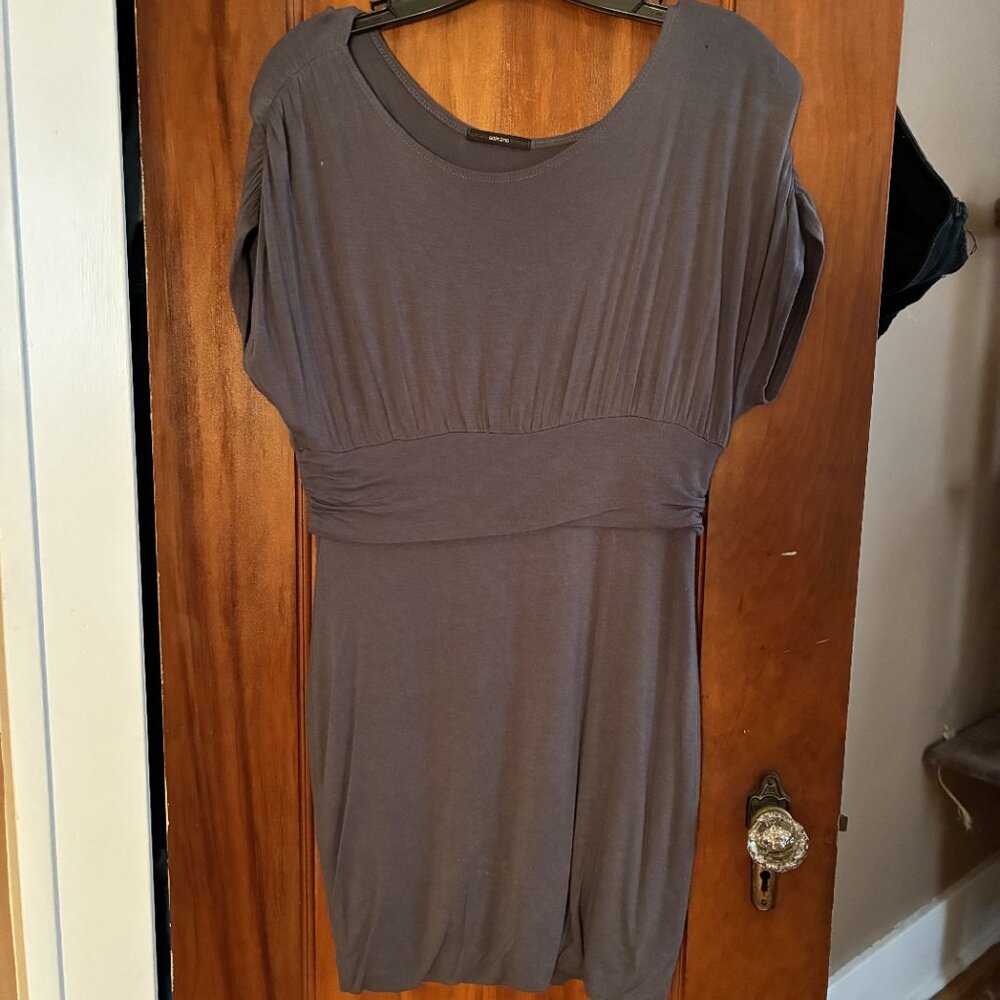 Gray Jersey Knit Dress